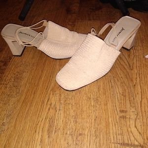 Jasmin East Fabric Stretch Block Heels